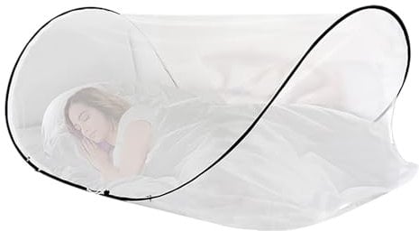 Genikeer Zanzariera Letto Singolo Pieghevole Pop Up | Zanzariera Per Letto Da Campeggio | Zanzariera Da Viaggio Leggera | Rete Anti Zanzare Per Letto Singolo Per Un Sonno Migliore