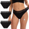 INNERSY Culotte Menstruelle Noir Coton Slip Anti Fuite Taille Basse Shorty Hygiénique Dentelle Lot de 3 (M, 3 Noir)