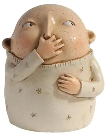 LOVIVER Badezimmerstatue mit Junge, der die Nase hält, kitschige Figur, seltsames Dekor, Badezimmerzubehör, Heimtextilien, Kunsthandwerk, Skulptur aus