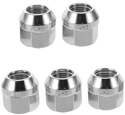 SOLUSTRE 5st Reifenschrauben Radbolzen Und Radmuttern Mattschwarze Radmutterkappe Radmutterkappen Für Autos Verchromte Radmuttern Generische Automutter LKW-nüsse Rostfreier Stahl Silver