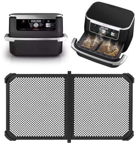 Pavlleen Grille Anti-Projection pour Air Fryer Ninja 10,4 L AF500EU, Silicone Réutilisable et Anti-Éclaboussures, Accessoire Durable et Facile à Nettoyer pour Ninja Foodi Flex 10,4 L