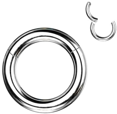 Taffstyle Dicker Septum Piercing Clicker Ring Universal Ohr Scharnier Segment Nase Intim 3-6 mm