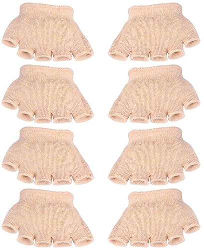 Gatuida Damen Fünfzehensocken 4 Paar aus Baumwolle mit Vorfußstütze Khaki | Atmungsaktiv und Schweißabsorbierend, Hautfreundlich und Unauffällig, für Yoga und Fitness