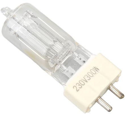 Acouto 300W G9.5 Bulbo Alogeno in Vetro in Plastica 2900K 300 LM Lulbo Alogeno per YH038 per P1200 P1000 Specificamente con la Trasparenza Che Tubo A e Stabile A con Oggetti Medi