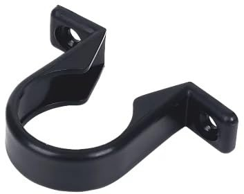 Push-FIT Pipe Clips Black 32MM, Polypropylene Construction, No Solvent Welding Required, 10 in Pack