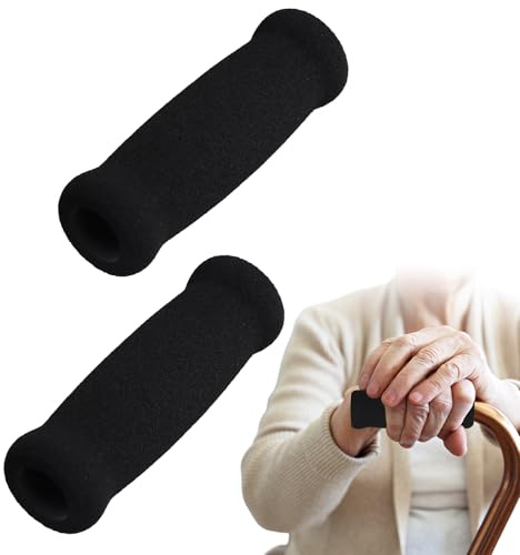 Culinavog 2 Stück Krücken Griffpolster, Krückengriff-Stütze, Komfortschwamm, Leicht Auszutauschen, Crutch Handle Covers, Rutschfester, Walker-Grip-Pads für Gehhilfen, Krücken, Handgriffe