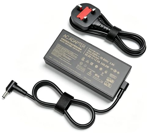 240W Laptop Charger Compatible with Asus TUF A15 F15 A17 F17 FA507 FX507 FA706 FA707 FX707 Gaming Laptop, Zephyrus G14 G16 GA401 GA402 GU603 ROG Strix G15 G17 G513 G713 Power Adapter