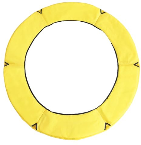 Trampolin Randabdeckung, Ø 120cm 140cm150cm, Indoor Erwachsene Kinder Fitness Trampolin Umrandung, Oxford-Tuch Federabdeckung(Yellow,4.6 FT)