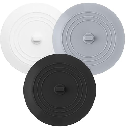 Cossaot 3 Piezas Tapa Desague Ducha, 6 Pulgadas Tapon Silicona Ducha | Evita Atascos y Malos Olores, Diseño Antideslizante con Sellado Eficaz, Fácil de Colocar, Retirar y Limpiar