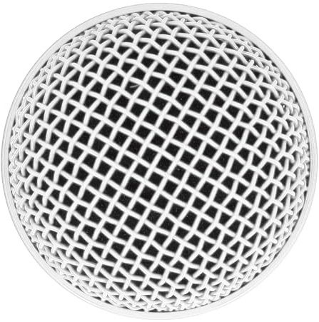 LUCKDANO Sm58 Grill Mikrofongitter, Ersatz-Mesh-Mikrofongitterkopf für SM58S, BETA58 und SA M30 – Langlebiger Edelstahl, Perfekt für die Aufwertung des Aussehens Ihres Mikrofons (GOLD) (WHITE)
