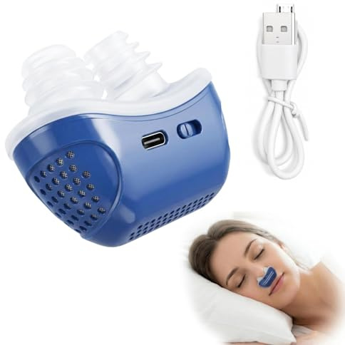 Dispositif Anti Ronflement Efficace, Silicone Souple Bleu | Solution Respirante Confortable Homme & Femme, Améliore la Respiration Nasale et Assure un Sommeil Paisible et Réparateur