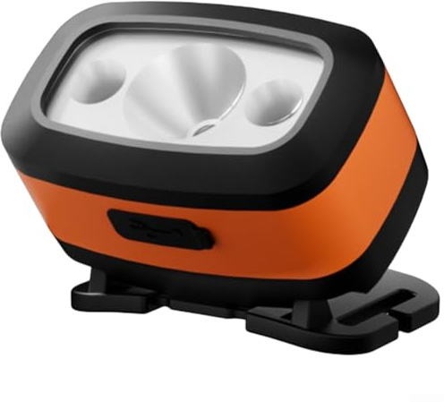 Linterna frontal recargable impermeable con sensor de movimiento inteligente, fuente de luz dual con rango de 200 m para aventuras al aire libre, color naranja (naranja vibrante)