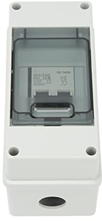 Zunate Mini Disjoncteur DC 20A 2P 1000V |Interrupteur de Déconnexion du Système Solaire Photovoltaïque avec Boîtier étanche IP65 pour Réseau de Panneaux et Hors Réseau
