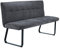 byLIVING Sitz-Bank TALEA, Stoff, Nosagfederung, Gestell aus Metall, pulverbeschichtet schwarz, hoher Sitzkomfort, Webstoff, grau, B 160, H 92, T 59 cm