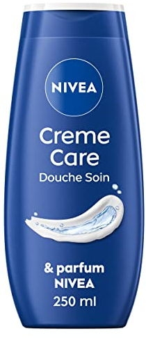 NIVEA Crème de douche Soin (1 x 250 ml), enrichie à l’Huile de pépin de Raison & Amande douce, Soin corps hydratant qui nettoie respecte et renforce le microbiome pour peaux sèches