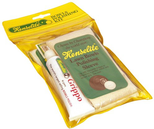 Henselite New Bowls Grippo Wax With Sleeve & Cloth Lawn Polishing Kit UK