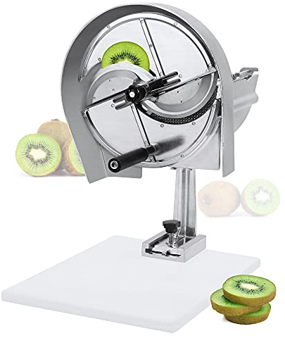 Hanchen Commercial Vegetable Slicer Chopper 0.3-8mm Adjustable Thickness Manual Multifunctional Fruit Cutter Slicer Shredder Slices Onion Potato (Aluminum Alloy + Stainless Steel)