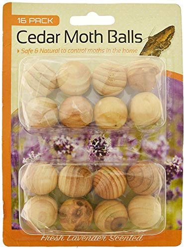 SmartHome 16pc Cedarwood Balls Moth Wood Natural Lavender Scented Fragrance Moth Repellent Musty Clothes & Linen Mildew Damp