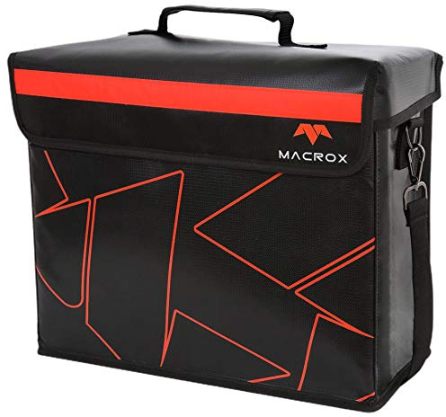 Flypal Feuerfeste Dokumententaschen, wasserdicht, feuerfest, Schwarz, Schwarz, XL, Klassisch