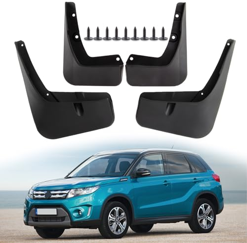 PSLER Paraspruzzi Parafango Anteriore e Posteriore Kit per Vitara 2016 2017 2018 2019 2020 2021 2022 2023 2024