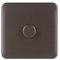 Schneider Electric Lisse Screwless Deco - Single 1 Way Dimmer Light Switch, Mains, 250W, GGBL6011CMBS, Mocha Bronze, 1 Gang