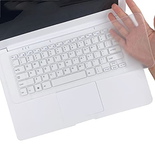 10.5 x 4.32 Universal Keyboard Cover Skin Design for 10-11.6 Laptop Notebook (Without Numeric Keypad Keyboard), Ultra Thin Silicone Waterproof Keyboard Cover Protector -Clear