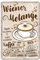 helges-shop Wiener Melange Blechschild - Retro Deko Kaffee Espresso Schild - Metallschild zur Dekoration von Küche Kaffeeladen American Diner Cafe Bistro - Anleitung Rezept Zubereitung - 20x30cm