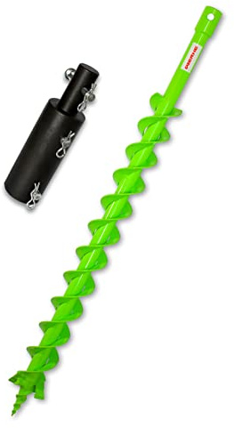 WERHE Erdbohrer für Bohrer mit Adapter 25 mm auf 20 mm ⌀60 mm, Länge 80 cm - Brunnenbohrer, Baumpflanzbohrer, Erdbohrer, Pfahlbohrer, Dükerbohrer