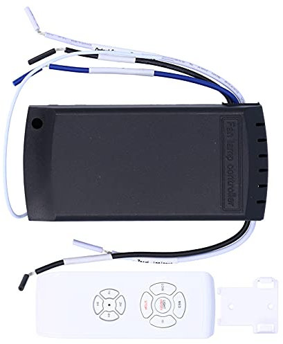 Lazmin112 Control Remoto del Ventilador de Techo, luz del Ventilador pequeño Control Remoto de la lámpara del Ventilador Regulador de Velocidad Temporización Interruptor Inteligente inalámbrico