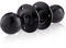 XFORT Smithy's Range - Pomello a forma di sfera anticata, set di maniglie per porta in ghisa, maniglie rotonde per porte interne in legno, colore: nero antico