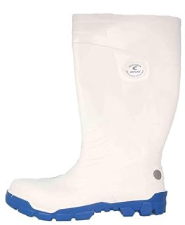 Craftland Nozza Gummistiefel - S4 Sicherheitsstiefel in Übergrößen Weiß 35410 große Herrenschuhe, Größe:49