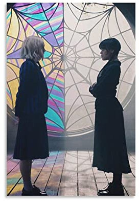DUSUL Jenna Ortega Poster Wednesday Addams Poster, dekoratives Gemälde, Leinwand, Wandkunst, 40 x 60 cm