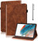 VODEFOX Schutzhülle für iPad 10. Generation 2022, iPad 2022 11 Zoll Hülle, geprägte Blumen PU Leder Retro Stoßfest Slim Case mit Stifthalter Elastic Strap Cover für iPad 10. Generation 10.9 Zoll,Braun