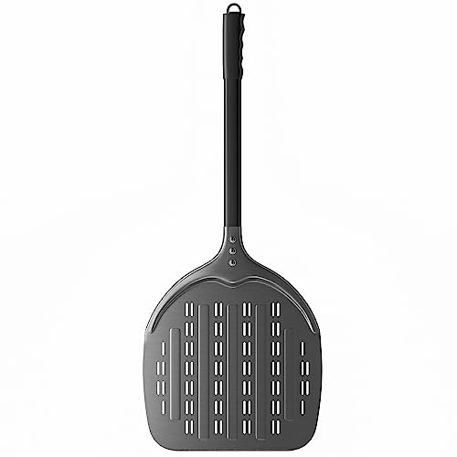 Karboby Pelle à Pizza Perforée, Pizza Paddle en Aluminium Anodisé Dur pour Four pour La Cuisson De Pizzas Maison, Pains, 14 Pouces (35cm)