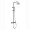ENKI, Dune, SH0621, Gunmetal Grey, Thermostatic Shower Mixer Set, Solid Brass, Overhead Shower, Hand Shower, Anti-Scald Device, Contemporary Design, 1-Year Guarantee