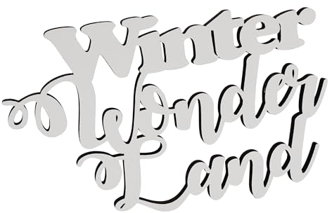Melis Deko-Schriftzug Winter-Wonderland – Weihnachten Winter-deko aus Holz in weiß – 30cm
