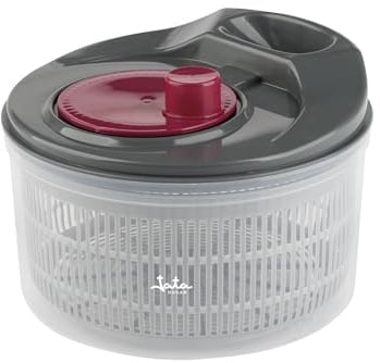 JATA HOGAR HACC4554 Essoreuse à laitue, égouttoir à légumes, 3 litres de capacité, sans BPA, tourne dans les deux sens. Essoreuse, lave et sèche la laitue, les fruits et légumes