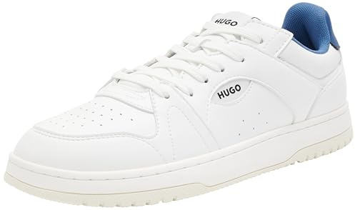 HUGO Herren Hadrian Tenn Schnür-Sneakers aus Kunstleder mit Logo-Details Größe
