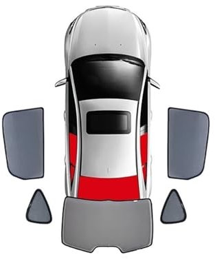Autofenster Sonnenschutzrollos Für Peugeot 5008 T87 2017-2023 Magnetische Auto Sonnenschutz Schild Frontscheibe Rahmen Vorhang Hinten Seite Fenster Sonnenblende Auto-Sonnenschutz (Farbe : 5PCS Rear T