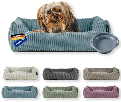 Rohrschneider Hundebett, kleine Hunde, Hundekissen (Türkis, 55 x 42 cm)