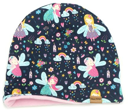 Kleine Könige Mütze Mädchen Herbst Winter Beanie mit Fleece · Viele Muster · Ökotex 100 Zertifiziert · Größen 74-140 (KU 42-57)