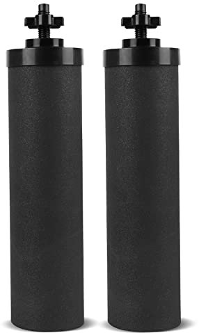 SUPER.BDACC Lot de 2 filtres à eau de rechange noirs pour système de filtres Berkey® BB9-2®, compatibles avec les éléments de purification de comptoir par gravité Berkey®