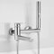 Shower taps Wall Mounted 90° Swivel spout Bathroom taps with Shower Mixer Bath Shower Mixer tap with Shower Hose Chrome