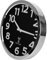 Crosstime 30cm Schwarz Wanduhr Funk mit Edelstahl Rahmen und Große Ziffern, Lautlos Ohne Tickgeräusche, Leicht zu Lesen Analog Funkuhr für Küche Wohnzimmer Büro