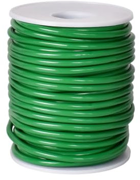 Garden Twistee Tie,3,5mm x 20m Green Garden Wire, Flexible Soft Plant Wires Twist Ties,Reusable Garden Wire Twist Ties,Roses Support Gardening Wire,for Vegetables, Shrubs, Vines, Cucumber, Tomatoes