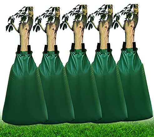 Adelane Tree Watering Bag, Slow Release Watering Bag for Trees, 75 litres Tree Irrigation Bag with Zipper, 5 Pack
