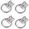 4Pcs Tie Ring on Plate, Equestrian Horse Tie Up Rings, Horse Tie Up Rings on Plate with Ring, Heavy Duty Chain Ring on Plate, Galvanized Tie Down Rings, for Solid Walls, Ceilings, Floors, Trees