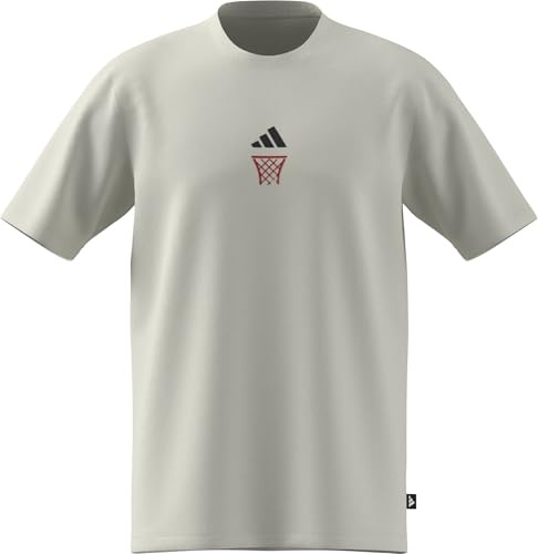 adidas Men's ANX Hoop Graphic T-Shirt, Off White, XS