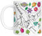 LIEBTASTISCH - Personalisierte Tasse für Mama oder Oma - Geschenk zum Muttertag, Geburtstag, Weihnachten, von Enkelkinder - Bis zu 6 Kinder (Blumen)