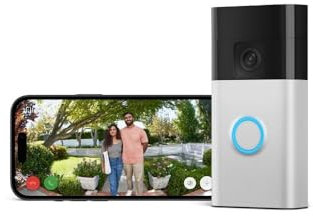 New Ring Battery Video Doorbell (2024 Version) | Wireless Doorbell Camera I Full View, HD Video | Easy installation| With Built-in Battery I 30-day trial of RingHome, 1 Year Warranty (Satin Nickel)